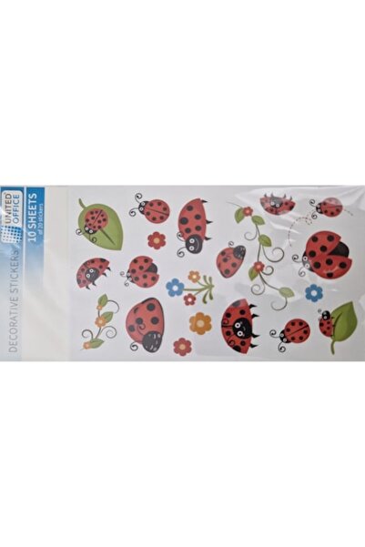 Evolium Set 200 stickere decorative cu buburuze, Evolium, multicolore