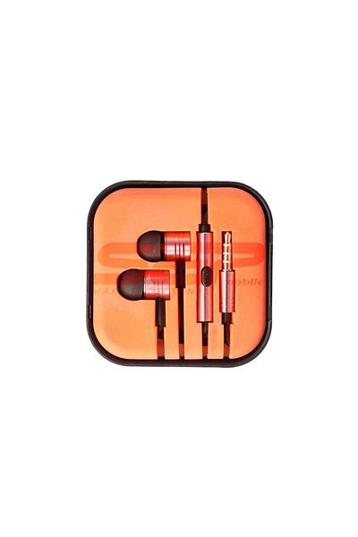 OEM Căști intraauriculare metalice cu microfon și mufă jack de 3,5 mm, bas puternic Dub Step, culoare portocalie