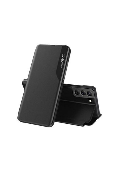 OEM Flip Cover Clear View for Samsung Galaxy S22 Plus/ S22+, Color Black