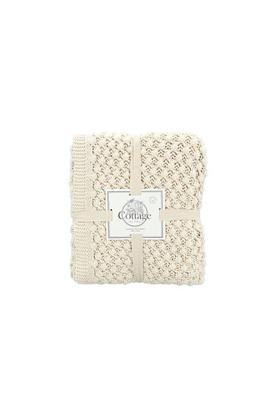 Cottage 100% Cotton Knitted Throw