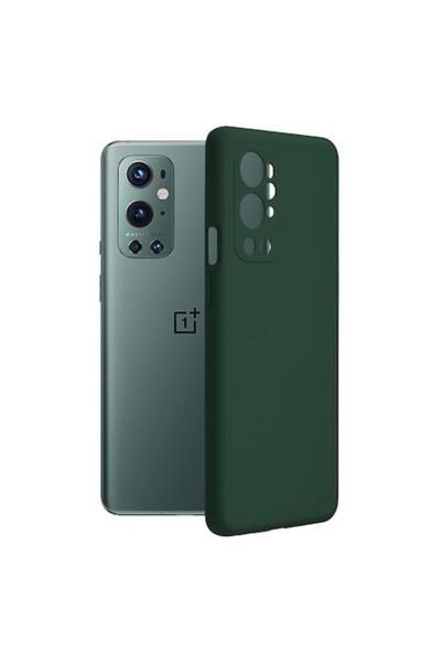 Bibilel OnePlus 9 Pro Case, Soft Edge Silicone, Dark Green