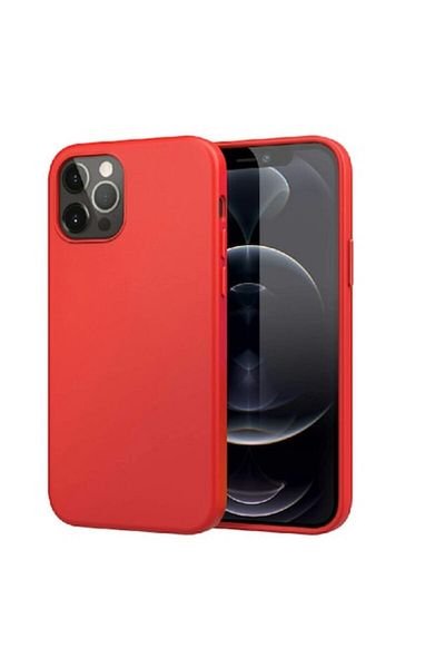 OEM Husă de protecție din silicon moale pentru iPhone 12 Pro Max, capac spate, bara de protecție, roșu