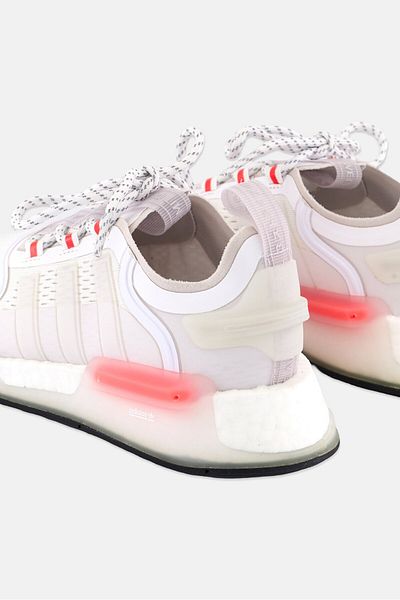 adidas Kids Boy NMD Lace Up Running Shoes, White