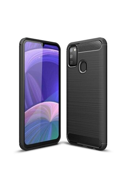 AZIAO Carcasă rezistentă la carbon pentru Samsung Galaxy M21 / M30S, neagră titan