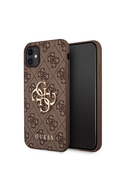 Guess Husa pentru iPhone 11, T8, Piele ecologica, Brown