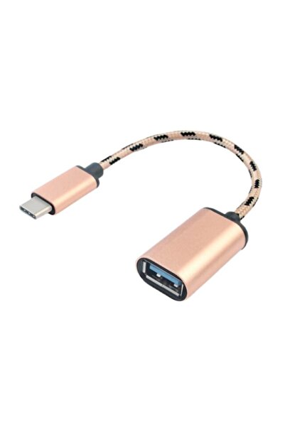 OEM Cablu OTG USB 3.0 la USB-C, Auriu Roz, 15 cm