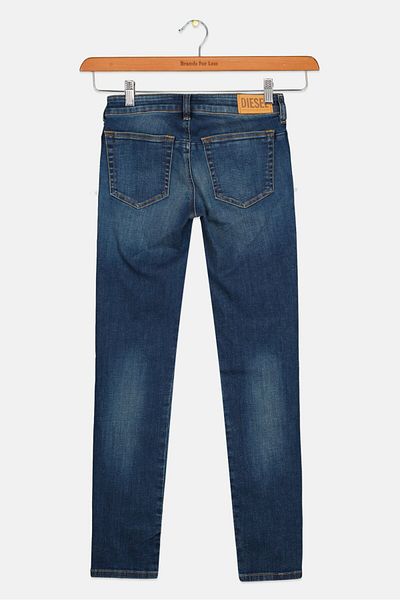 Diesel Women Regular Fit Dark Wash Stretchable Denim Jeans, Blue