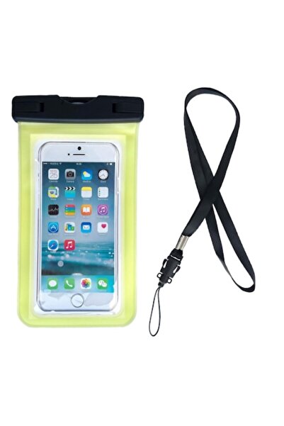 OEM Husă de telefon pentru telefoane de până la 6,7 inci, galben-transparentă