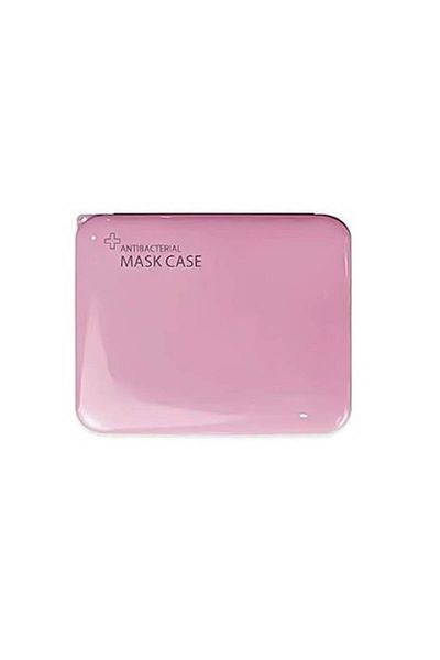Evolium Portable Plastic Box for Storing Face Masks, Pink