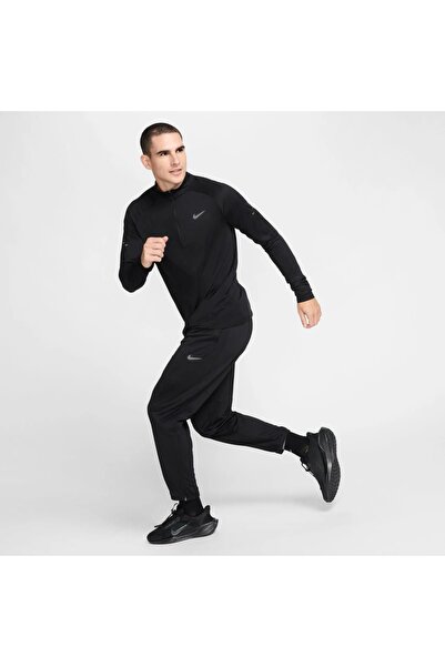 Nike Dri fit siyah erkek koşu eşofman altı - Fermuarlı paça hj3590-010