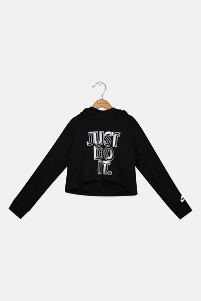 Nike Kids Girl Long Sleeves Outdoor Sweatshirt, Black