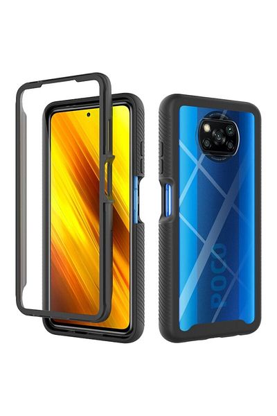 Axios Protective Case for Xiaomi Poco X3/X3 NFC/X3 Pro + Screen Protector, Ergonomic, B3101, Thermoresista