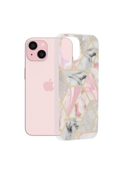 OEM Husă de protecție pentru iPhone 15, UltraX, seria Marble, G701, termoplas...