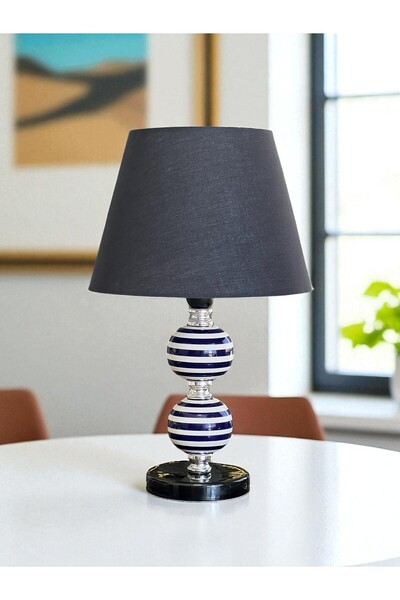 ferayhome Lampshade Lighting Ceramic Bulk Navy Blue Classic Zebra Black Hat Silver - Feray Home