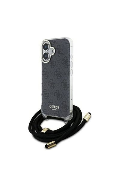 Guess Phone Case for iPhone 16, T11, Polycarbonate, Black