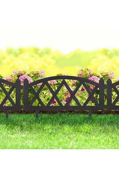 CLICK Click Flower Fence, Extendable, 59.5 X 24 Cm, Black
