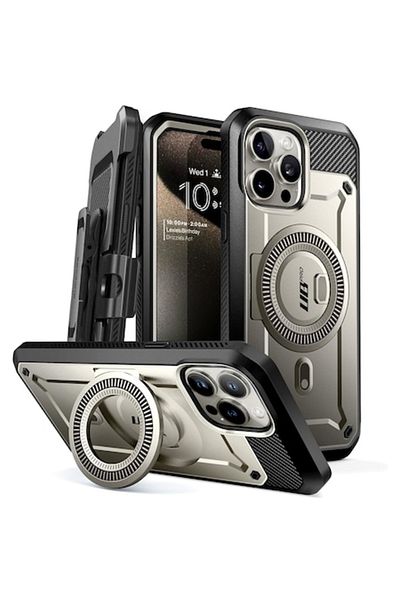 OEM High-Protection Case for iPhone 15 Pro, Impact Safe, Titanium Grey