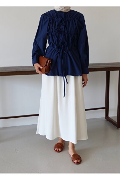 HYWONA Women's Underwear Show White Skirt