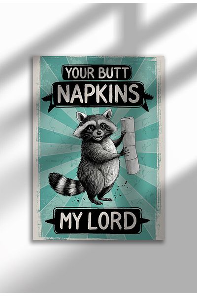 21mxm Imprimeu pe pânză amuzant cu tematică de baie – Poster amuzant cu animale, artă murală pentru toaletă, decor digital fantezist