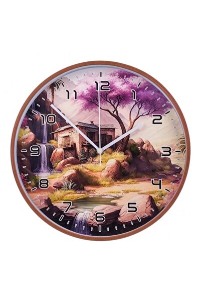 OEM Wall Clock with Landscapes, 30x30 cm, Multicolor, M2