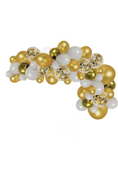 OEM Set 70 de baloane Evenimente cu culori metalice și ghirlandă în nuanțe RoseGold-Multicolor