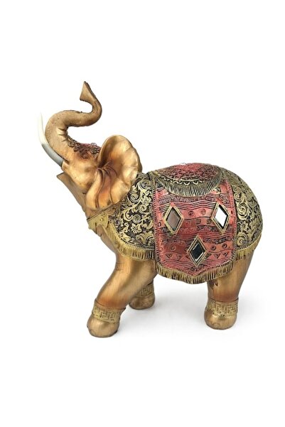 OEM Decorațiune din rășină, Elefant, 19x21cm, Multicolor, Model 2