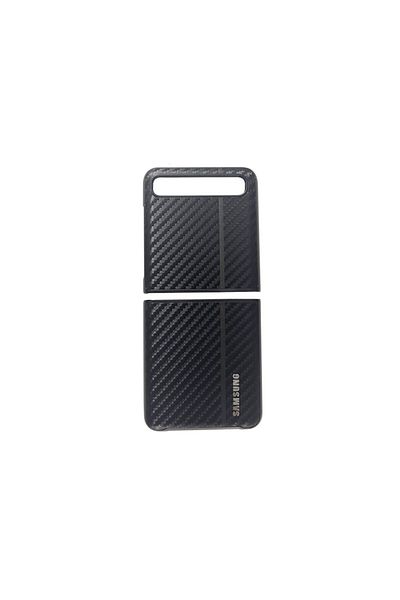 OEM Protective Case with Carbon Design for Samsung Galaxy Z Flip, Black