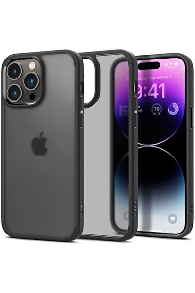 OEM Husa Protectie pentru iPhone 14 Pro Max, Lightweight, Ultra Hybrid, G2480, Silicon Flex, Frost Negru