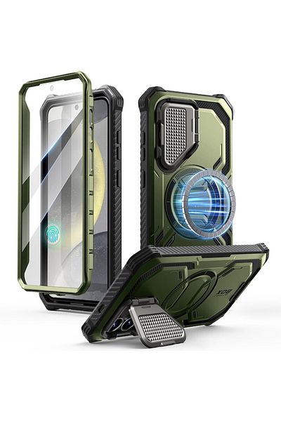 Axiofast Carcasă de telefon pentru Samsung Galaxy S25 + protecție de ecran, K5, policarbonat, I-Blason Armorbox