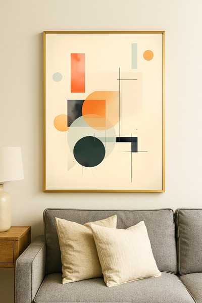 seninürünün Orbital Flow - Μονόχρωμο μοντέρνο ζωγραφικό έργο με μεταλλικό πλα...