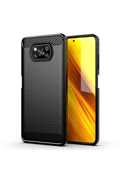 OEM Husă pentru Xiaomi Poco X3/Poco X3 NFC/Poco X3 Pro, Techsuit Carbon Silicone, Negru