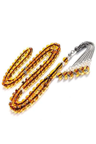 TESBİHCİBABA Baltic Pearl Prayer Grains Lime Drop Amber Prayer Beads