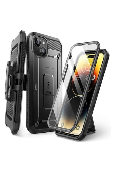 OEM Carcasă de înaltă protecție pentru iPhone 15 Plus, Advanced Style, B817, plastic termorezistent, culoare închisă intensă
