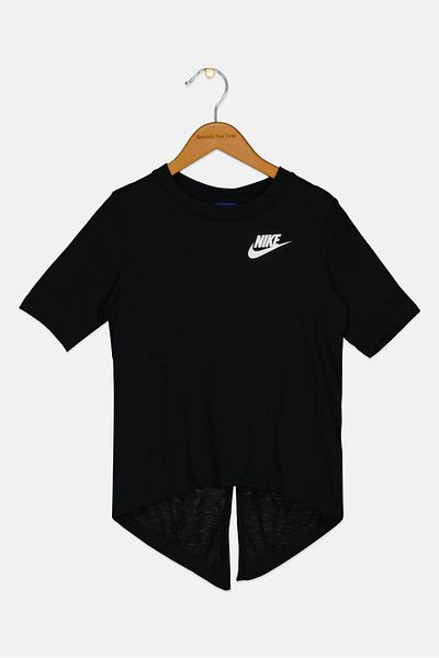 Nike Kids Girl Sportswear Short Sleeve Outdoor Top, Black