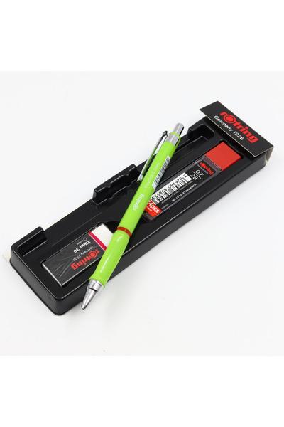 Rotring Yeşil Renk Tikky Versatil + 0.7 Uç + Silgili Set / Uçlu Kalem