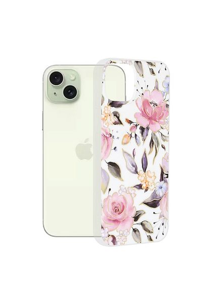 OEM Slim Protector, Thermoresistant Plastic Case for iPhone 15 Plus, Chloe White