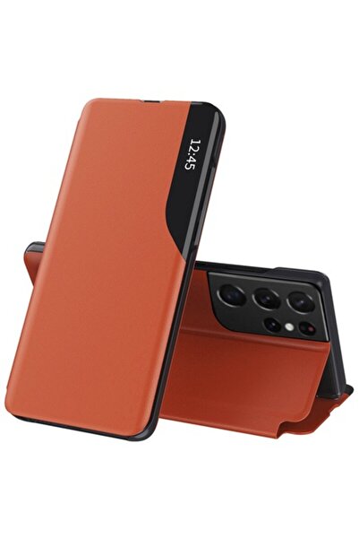 Evolium Husă pentru Samsung Galaxy S21 Ultra 5G - Rezistentă la șocuri, Piele sintetică, Caisă