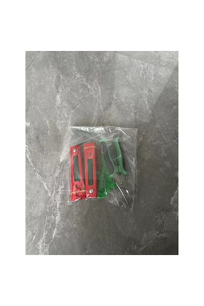 CLICK Set 4 unelte de grădină pentru plantare, prelucrarea solului și îngrijirea plantelor, material PVC carbon, roșu verde