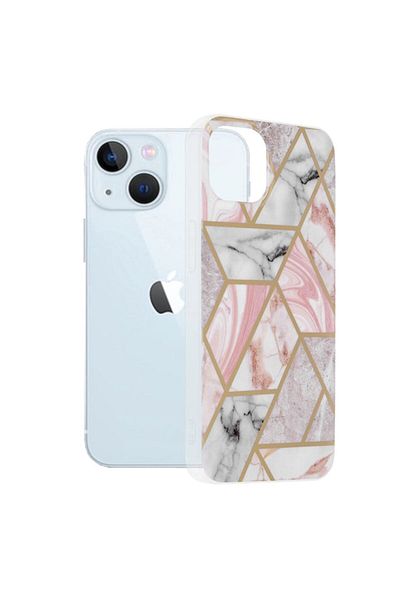 OEM Protective Case for iPhone 13, UltraX, Marble Series, G3291, Thermoplastic, Pink Hex