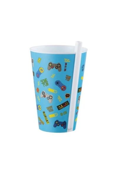 Evolium Pahar de plastic Gamer, 400 ml, albastru