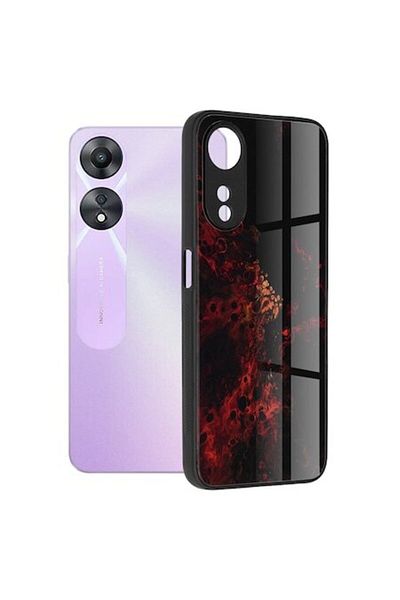 Axios Impact Safe Case for Oppo A58 5G/A78 5G, Elegant Ruby Nebula