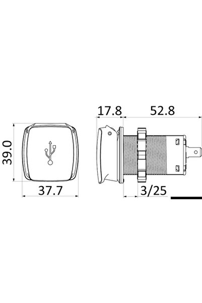 OSCULATI Scanstrut Waterproof USB-A/C Socket with Fast Charging