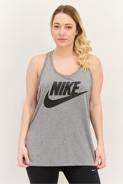 Nike Women Sportswear Fit Brand Logo Sleeveless Outdoor Tank Top, Grey