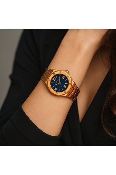 Goldpower Luxury Minimal Metal Rose Color Wristwatch