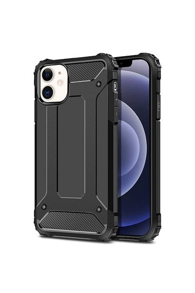 Bibilel Hybrid Armor Protective Case for iPhone 13 Pro, Black