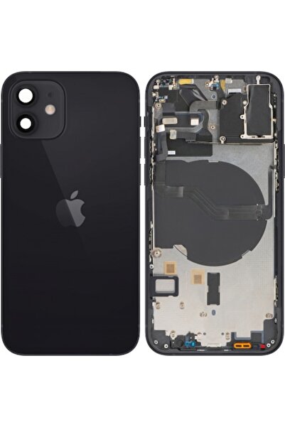 AXIO Apple iPhone 12 Κάλυμμα Μπαταρίας με Μεσαίο Περίβλημα Μαύρο Ανταλλακτικό...