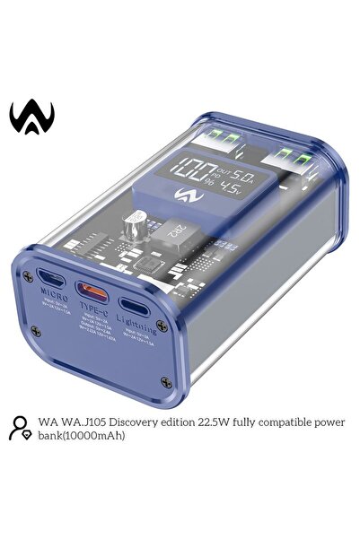 world accessories Small power bank with five different charging ports, 10000 mAh from