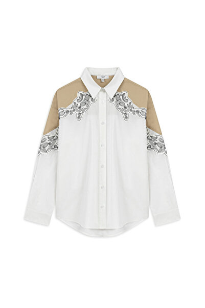 Twist NAKIŞLI VE APLİKELİ OVERSIZE GÖMLEK