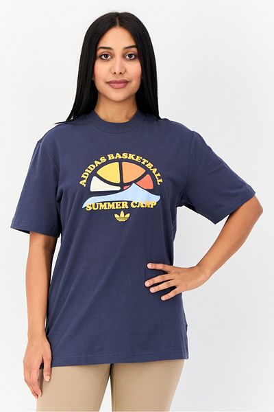 adidas Women Sportswear Fit Short Sleeve Outdoor T-Shirts, Navy