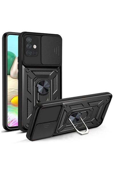 Techsuit Husa pentru Samsung Galaxy A71 4G, J22, Poliuretan, Black